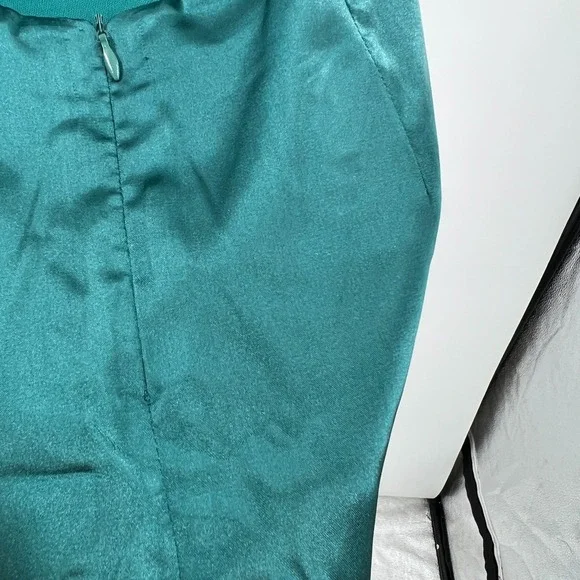 Lucy in the Sky satin slip dress y2k 90 retro green main character chic XS - Picture 13 of 15